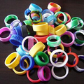 1/4" (6 Mm) Width Multi-Color or Swirl Color Debossed Silicone Ring